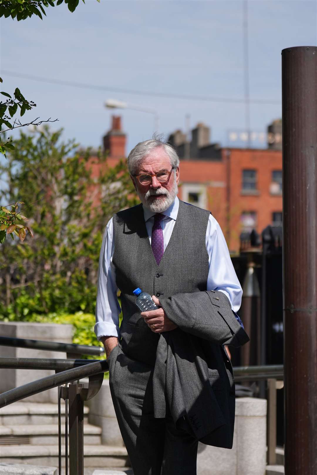Former Sinn Fein president Gerry Adams outside the High Court in Dublin (Niall Carson/PA)