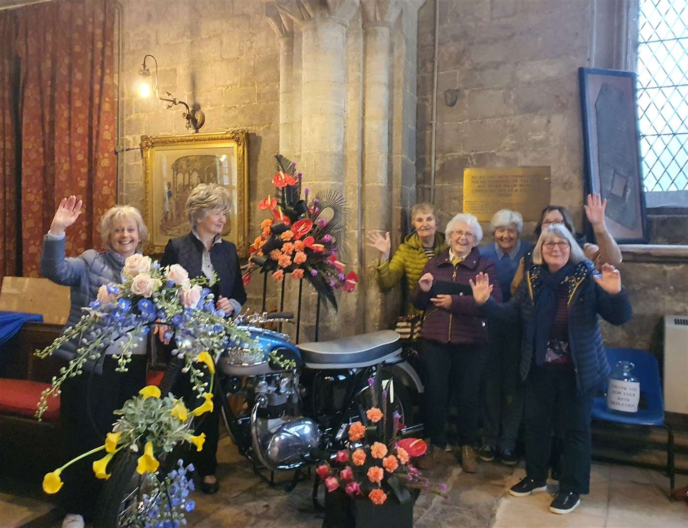 Jackie Batchelor, Judy Cunnington, Sue Bigadyke, Sheila Amos, Janet Neaverson, Annette Wilkinson and Karen Barton
