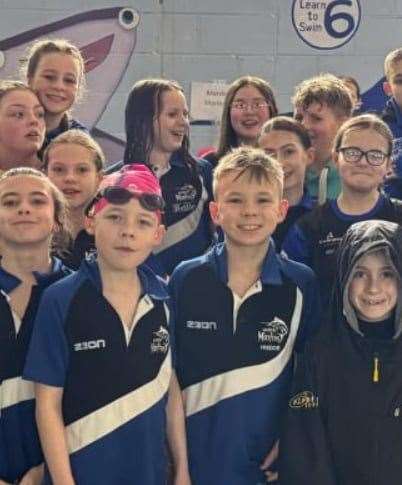 March Marlins swimmers at the opening meeting of the Development League