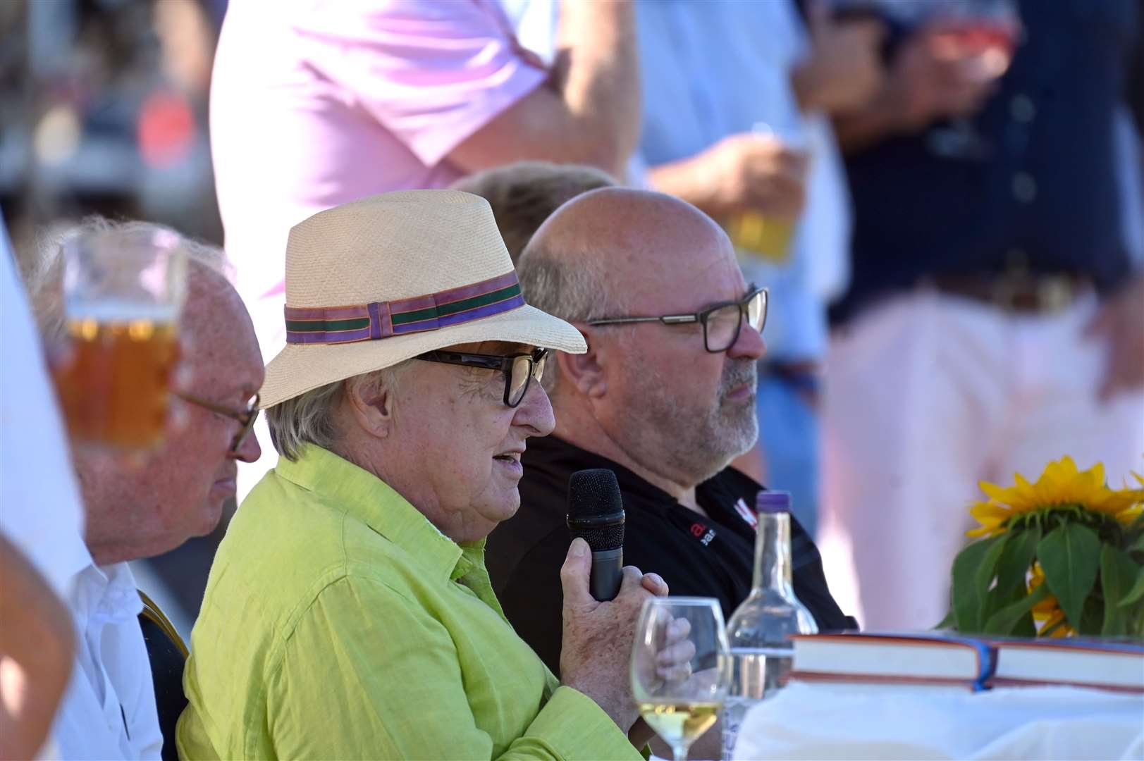Wisbech cricket club hosting the Lashings cricket club..Henry Blofeld. (58619586)