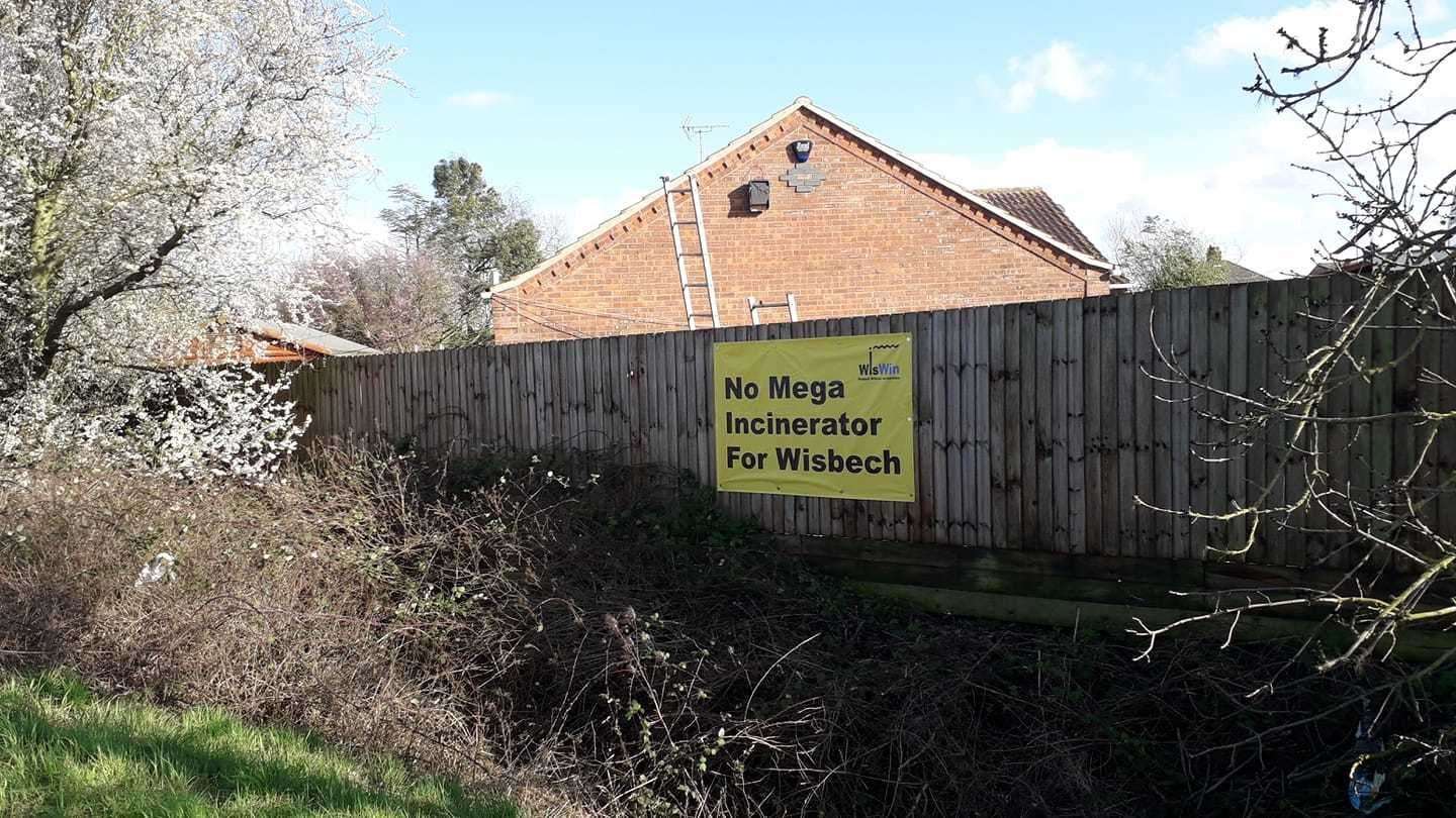 Posters against the Wisbech mega incinerator are appearing all over town. (30517962)