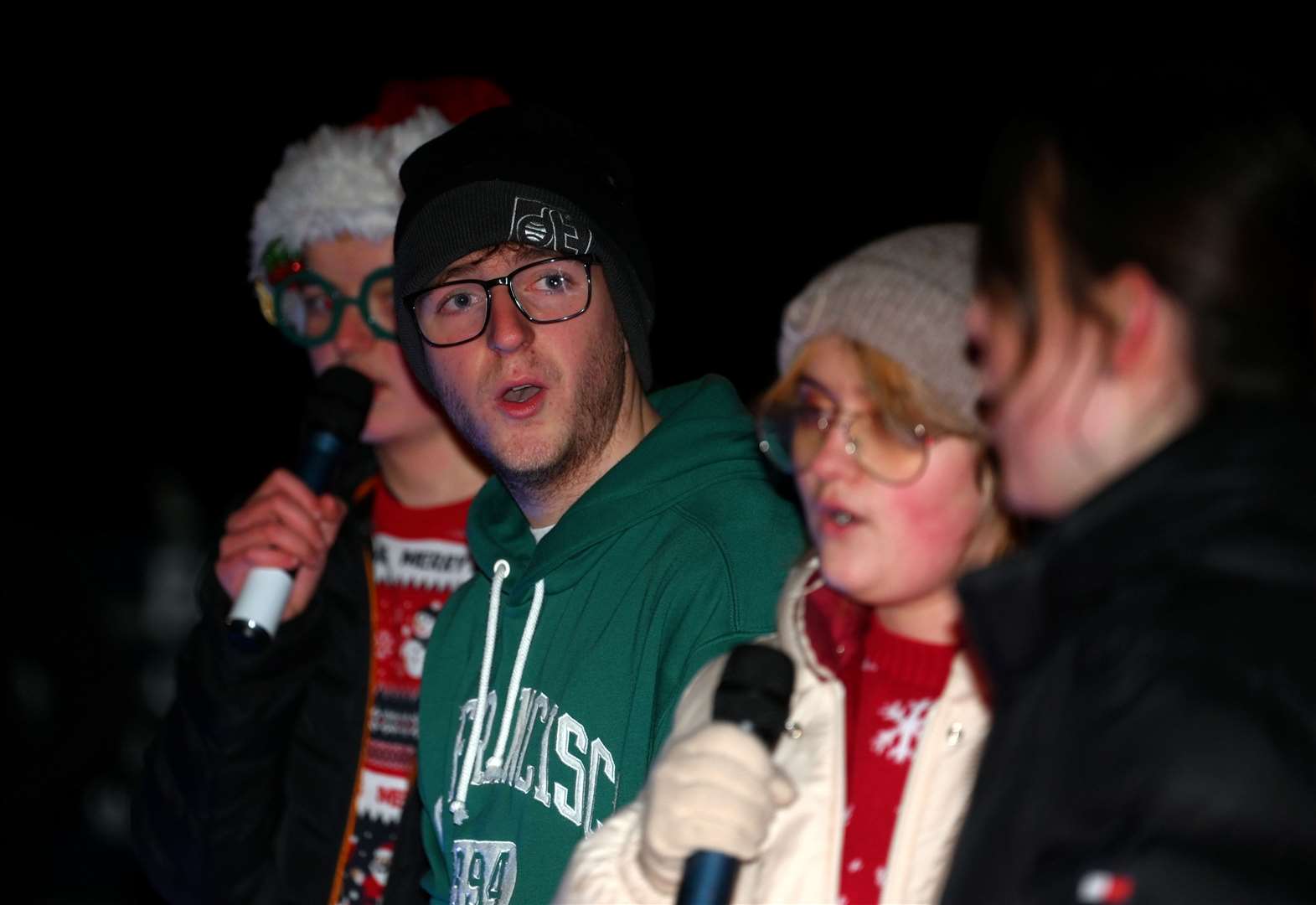 March Christmas lights switch on
