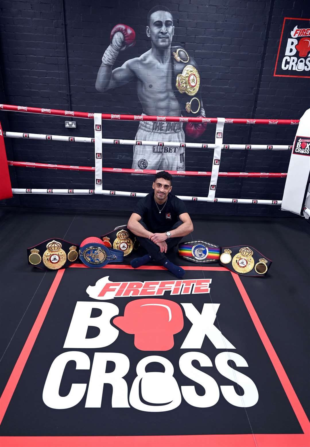 Opening of Boxcross gym in Wisbech. Jordan Gill with his belts. Picture: Adam Fairbrother