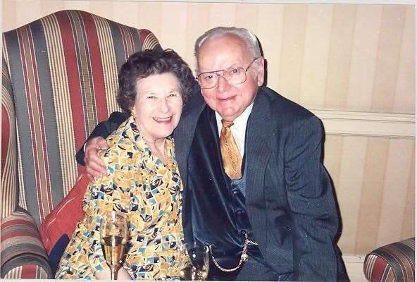 Una Crown pictured with her husband - it is now 12 years since she was murdered.