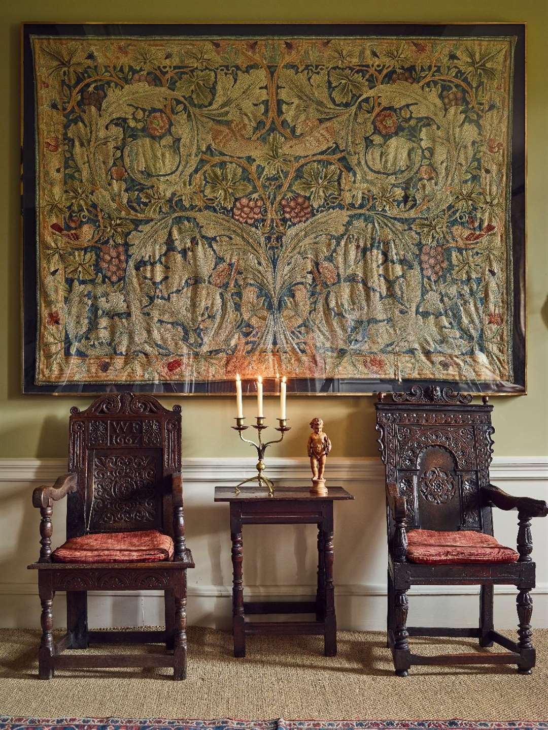 Embroidery by William Morris featured in the sale (Stewart Attwood/PA)