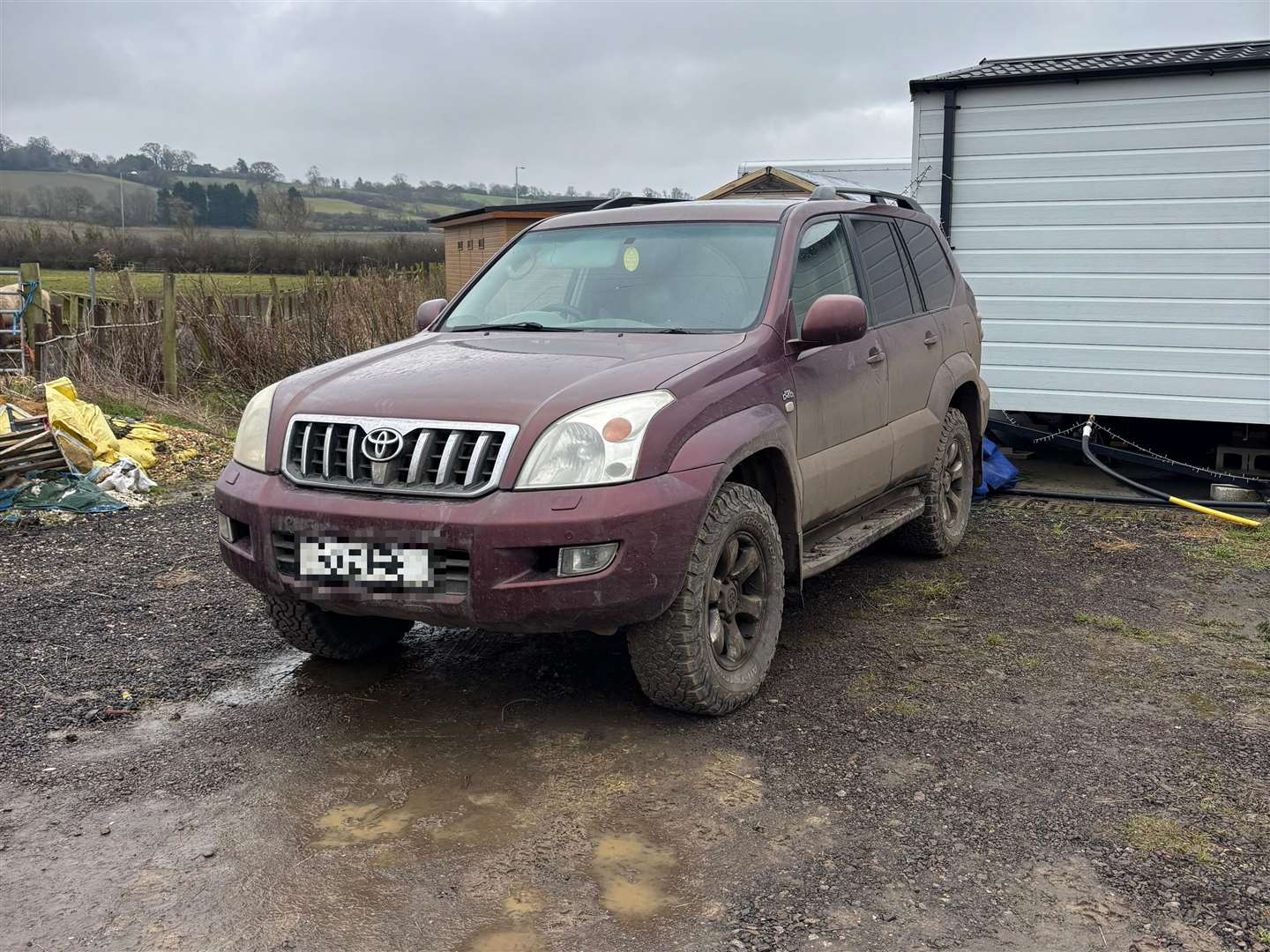 This maroon car has been seized by police following the arrests