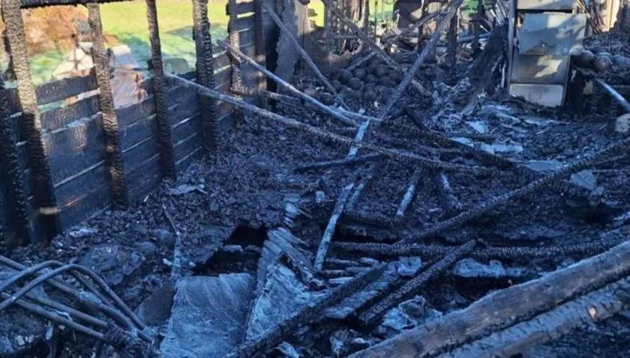 The arsonists attack saw two storage sheds completely destroyed with the bowls club's equipment inside