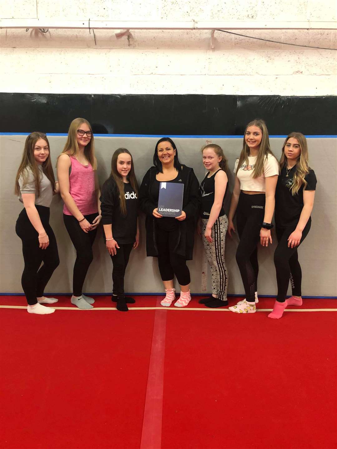 FGA Young Leaders Academy L-R Maisie MacDonald (14 yrs), Kacia Craigen (13), Emilija Stonkute (12), Michelle Thorn (FGA Young Leaders Academy Captain), Erin Clark (13), Leona Ryan (14), Lilia Riley (15). (29447861)