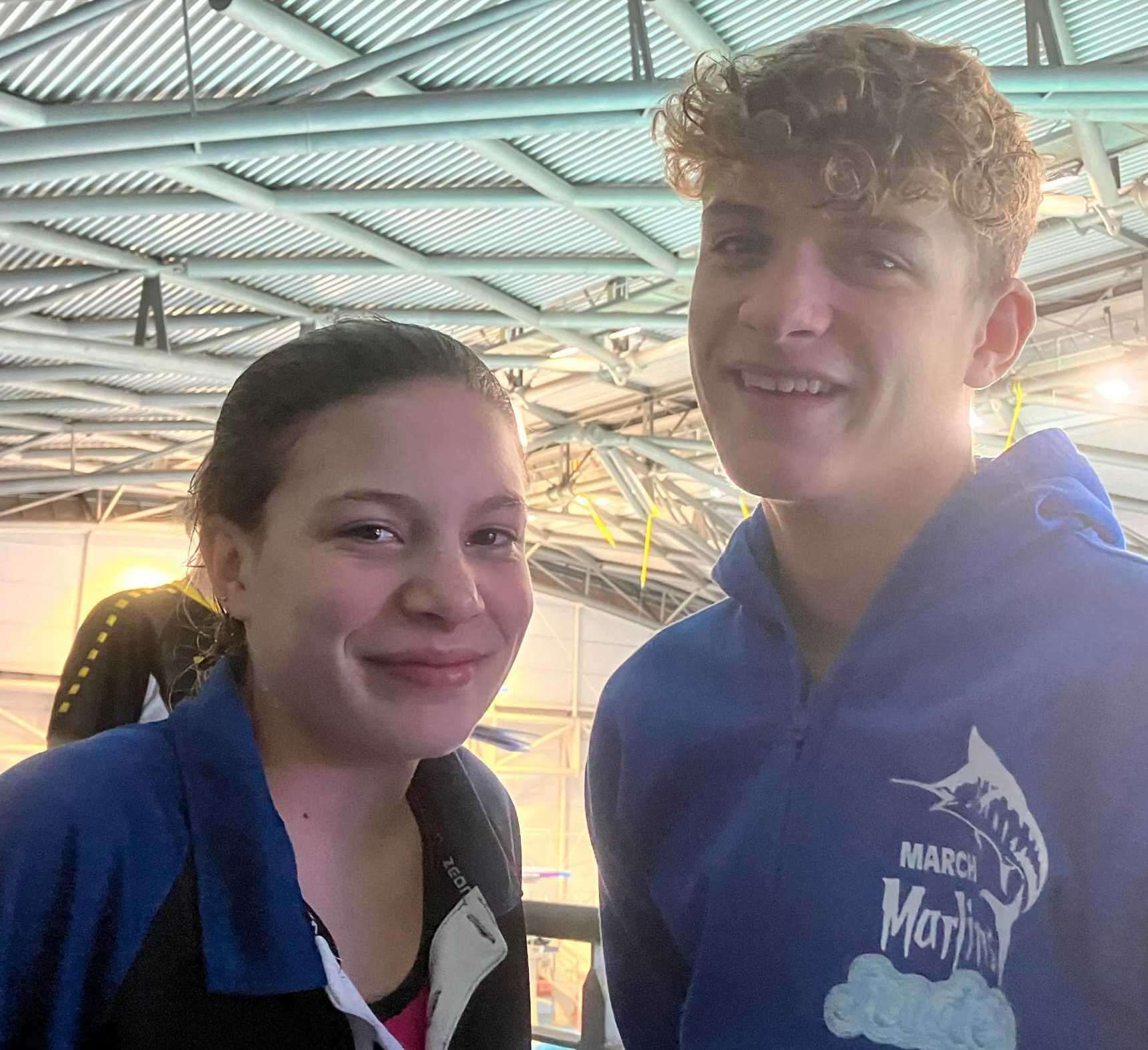 Isla Staton, who set nine PBs in her nine races, and Jude Staton, who in his nine races set six new personal bests