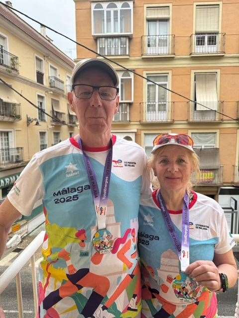 Three Counties Running Club members James Stace and Moira Macdonald