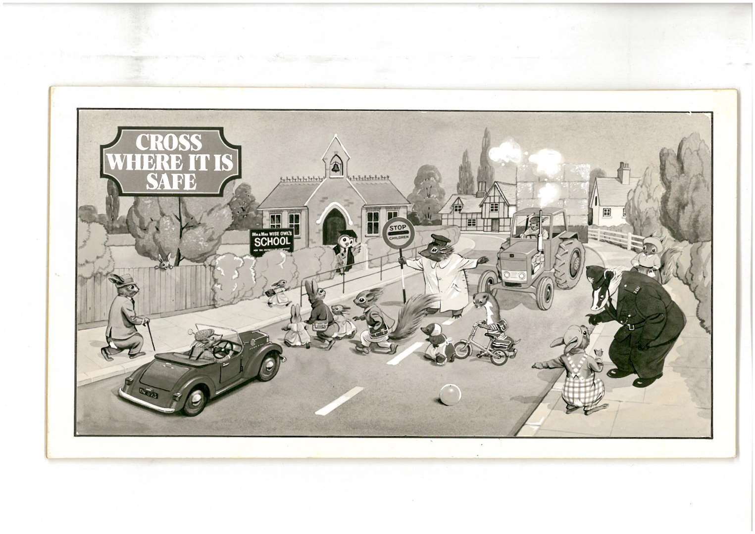 Tufty crossing the road in the 1960s. (6161998)