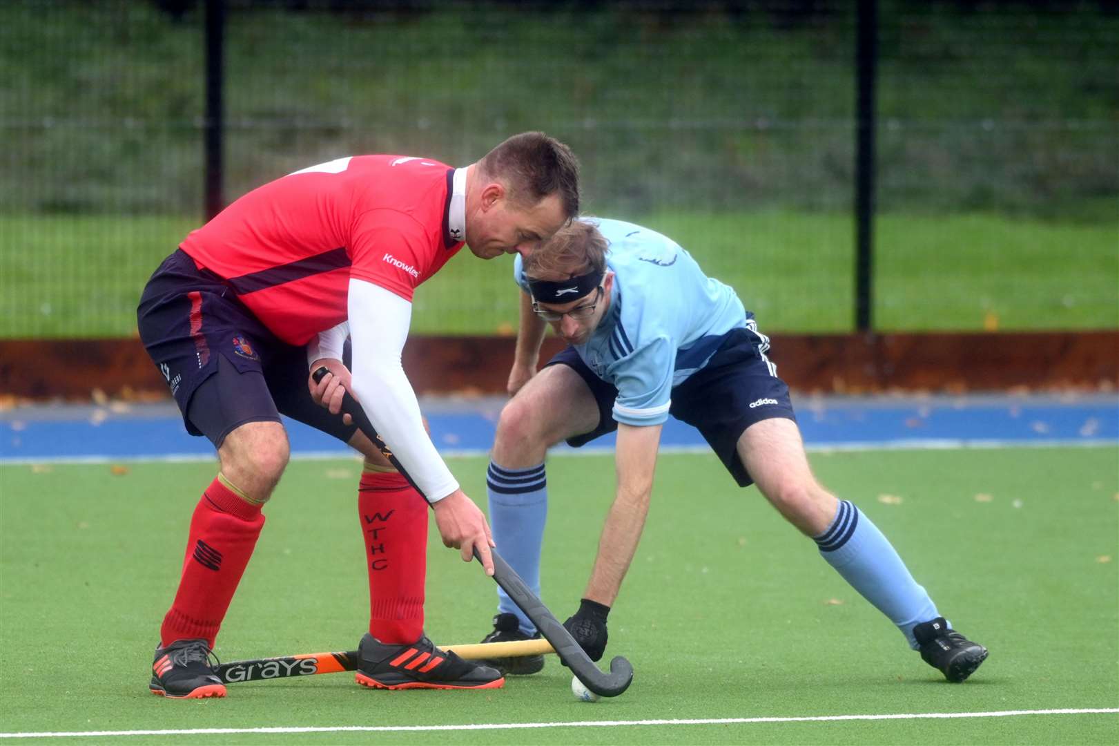 Wisbech Town v St Neots hockey action