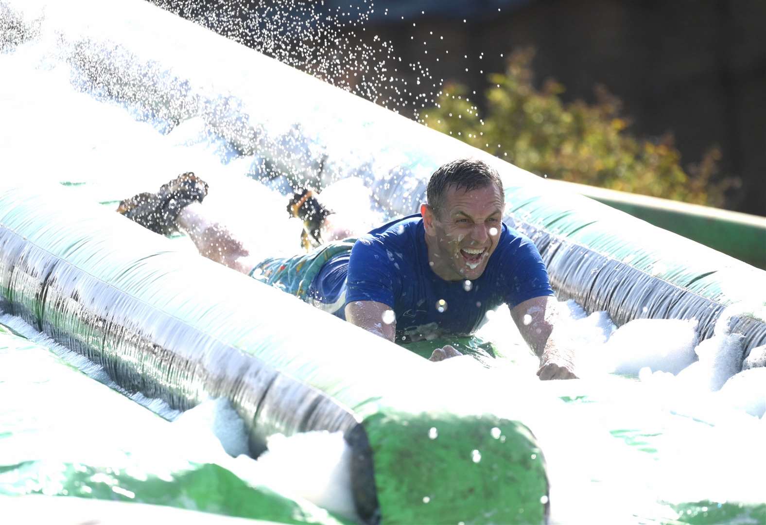 Sliding down the slopes at Washbrook Farm