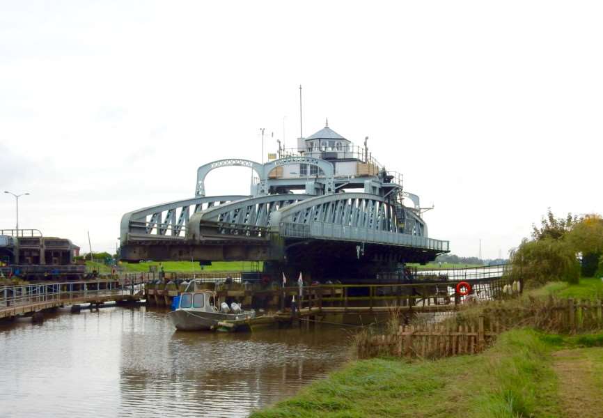 The iconic swing bridge at Sutton Bridge.
