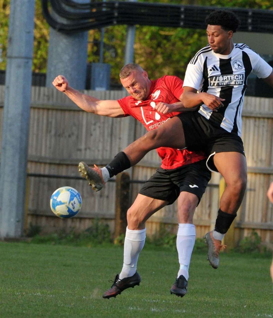 Action from the Spalding Inter-Services Cup final between Long Sutton and Tydd. Photo: Chris Lowndes