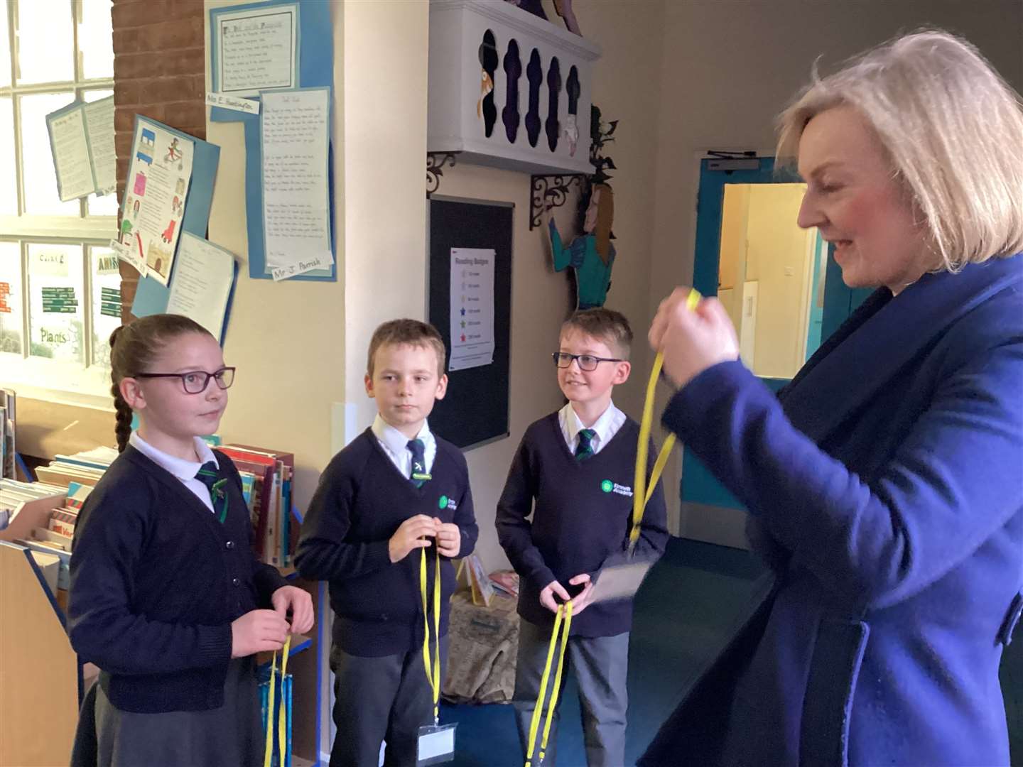 Former Prime Minister Liz Truss made a visit to Enmeth Academy (63320467)