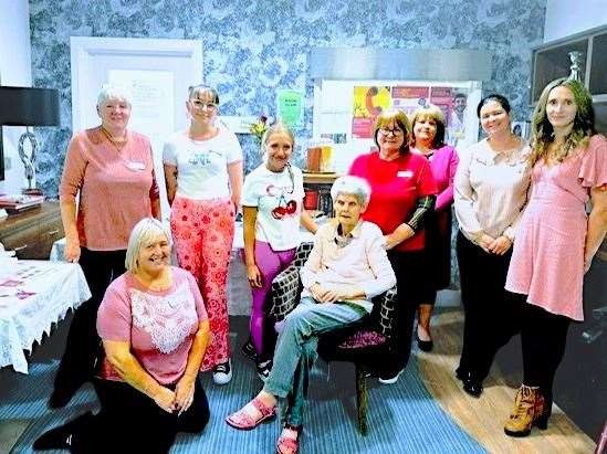 Rose Lodge residents 'get pinky' for Wear it Pink