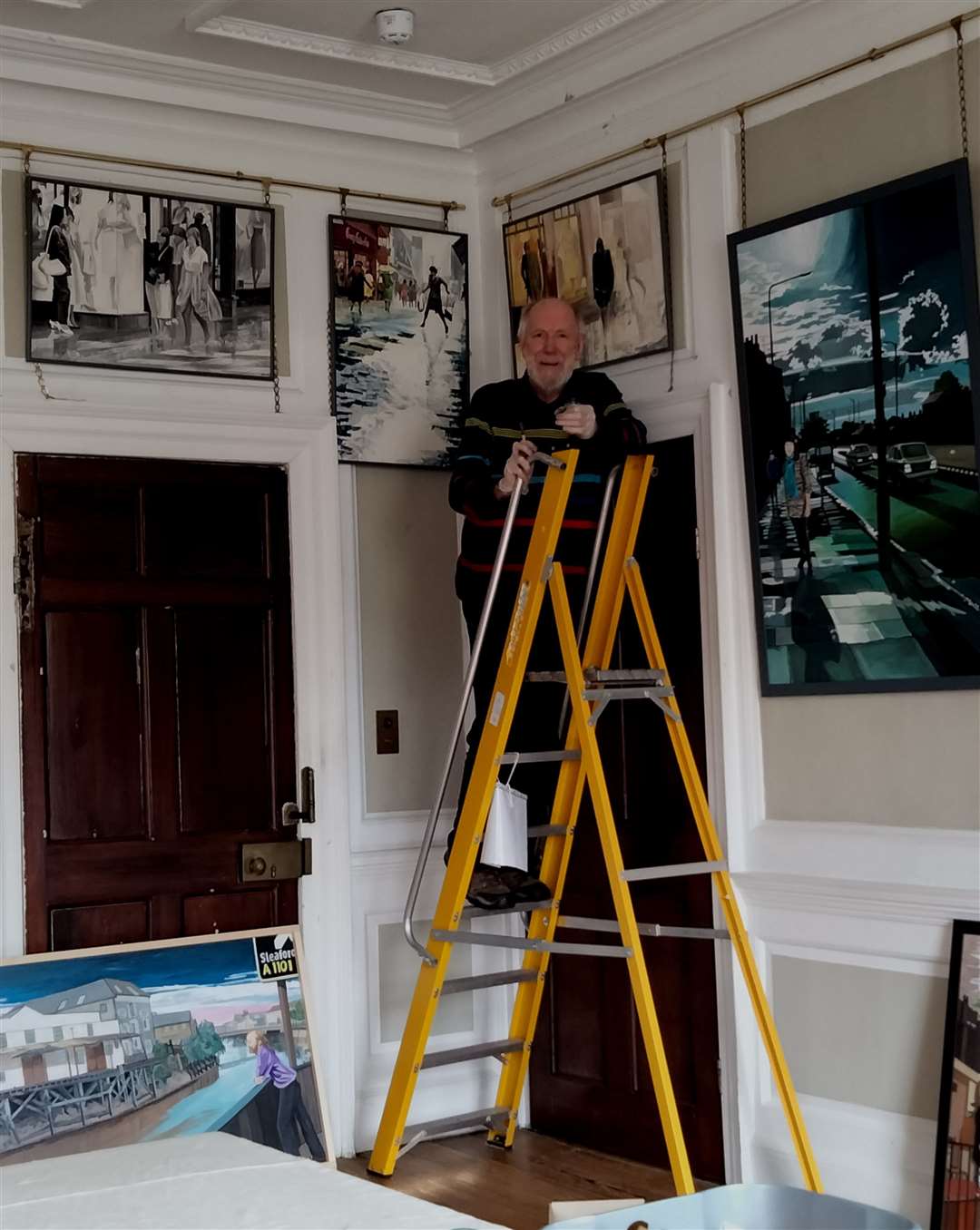 David and some of his paintings