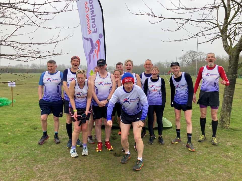 Fenland Running Club members at the Frostbite League