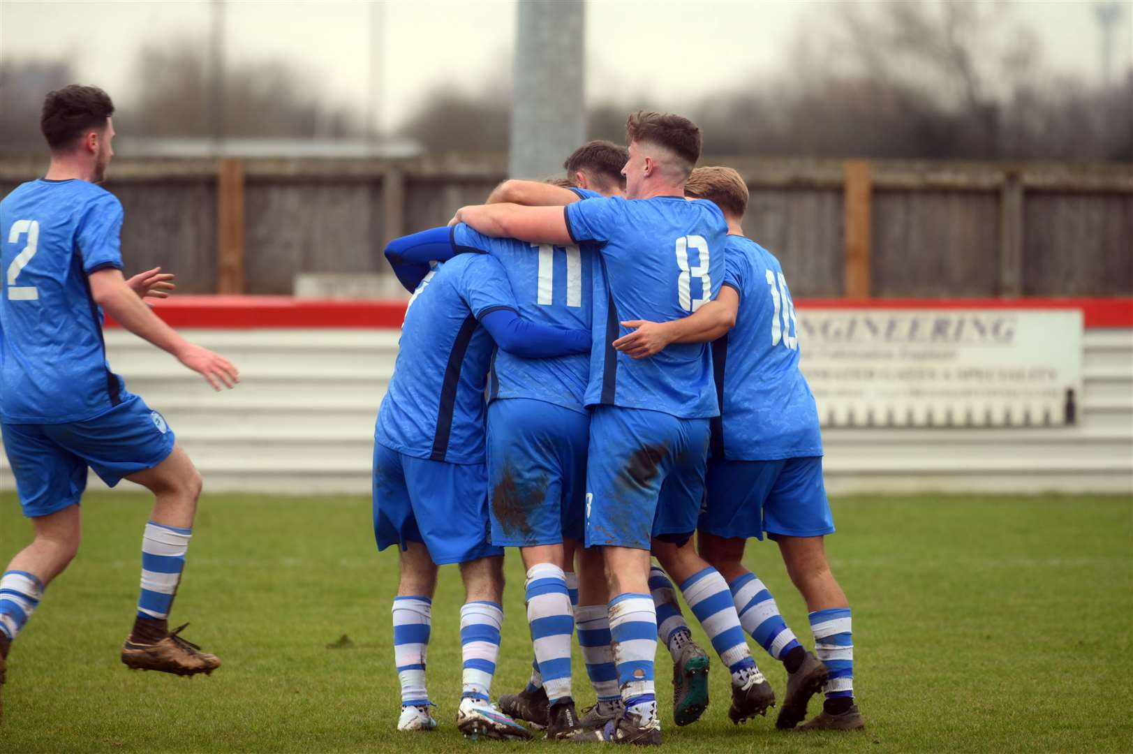 Outwell Swifts celebrate a goal
