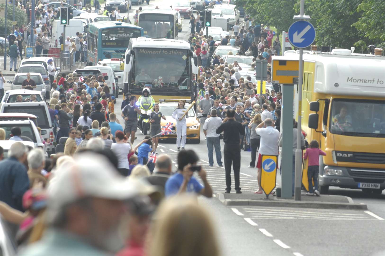Thousands turned out to see the Olympic torch makes its way through Kent