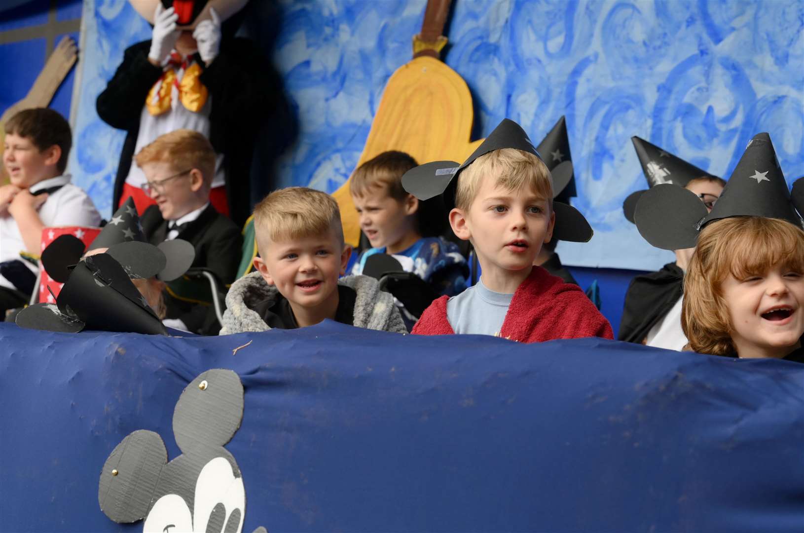 Children were loving the Mickey Mouse float