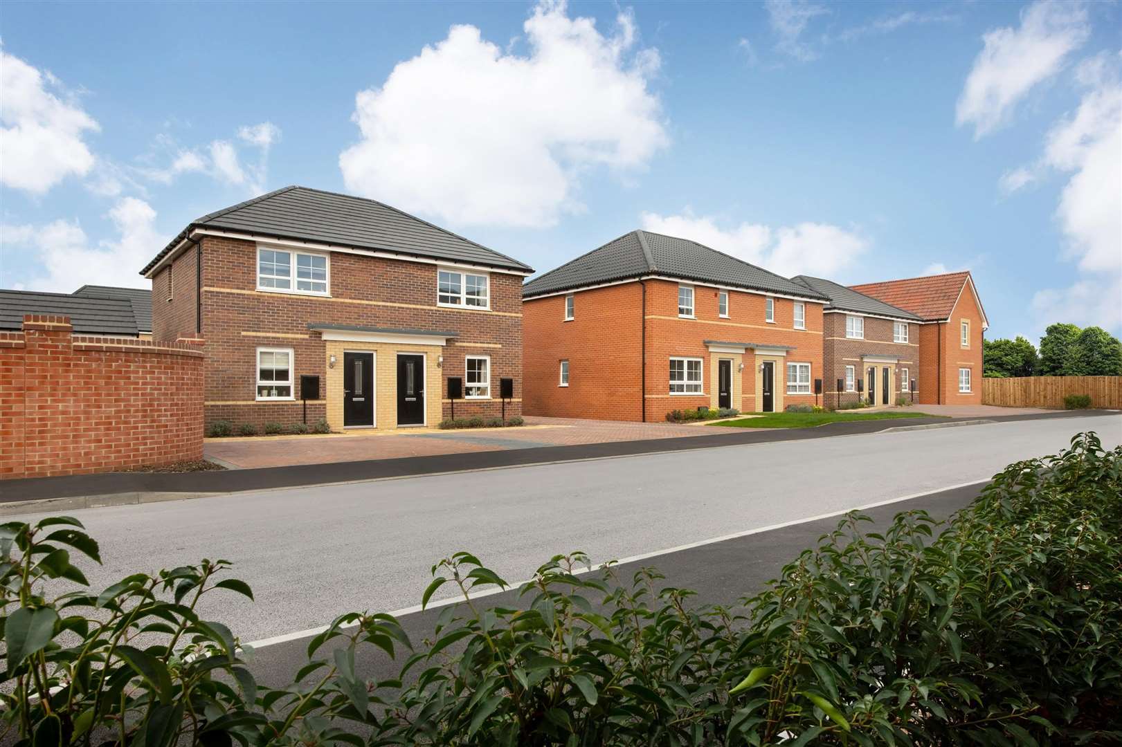 A typical street scene at Barratt Homes' Whittlesey Lakeside development