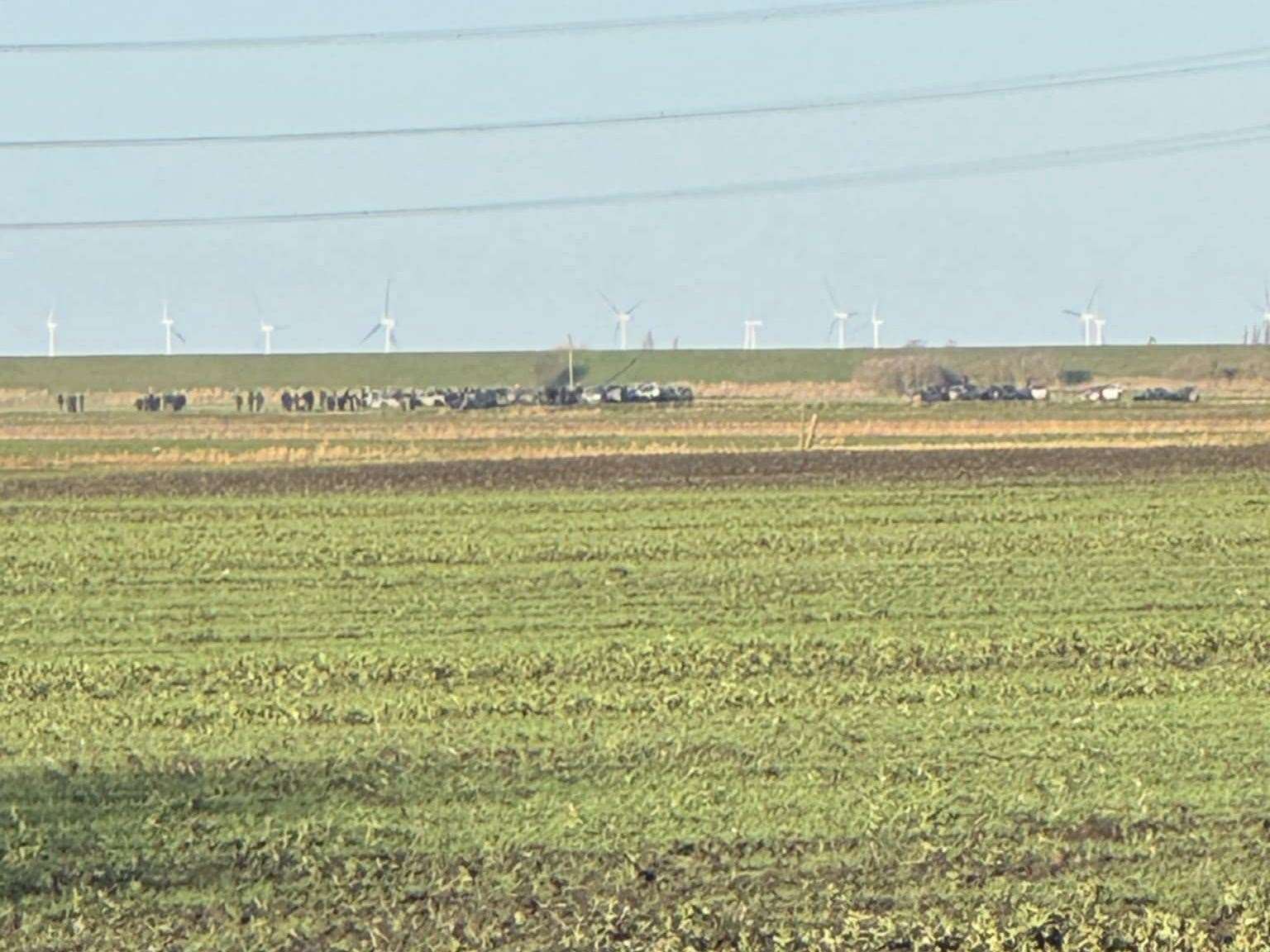 The criminals were travelling in a convoy of at least 15 cars, hare coursing, tearing up farmers fields and terrorising residents
