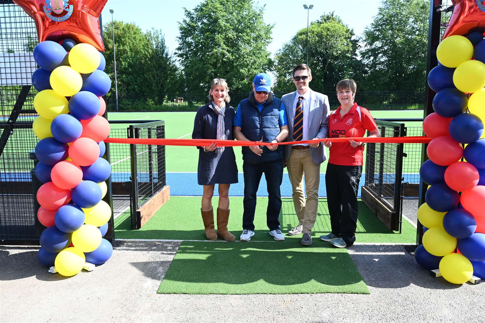 The grand opening of the new £400,000 Astroturf pitch and facilities at Harecroft Road which will be used by Wisbech Hockey and Cricket Clubs.