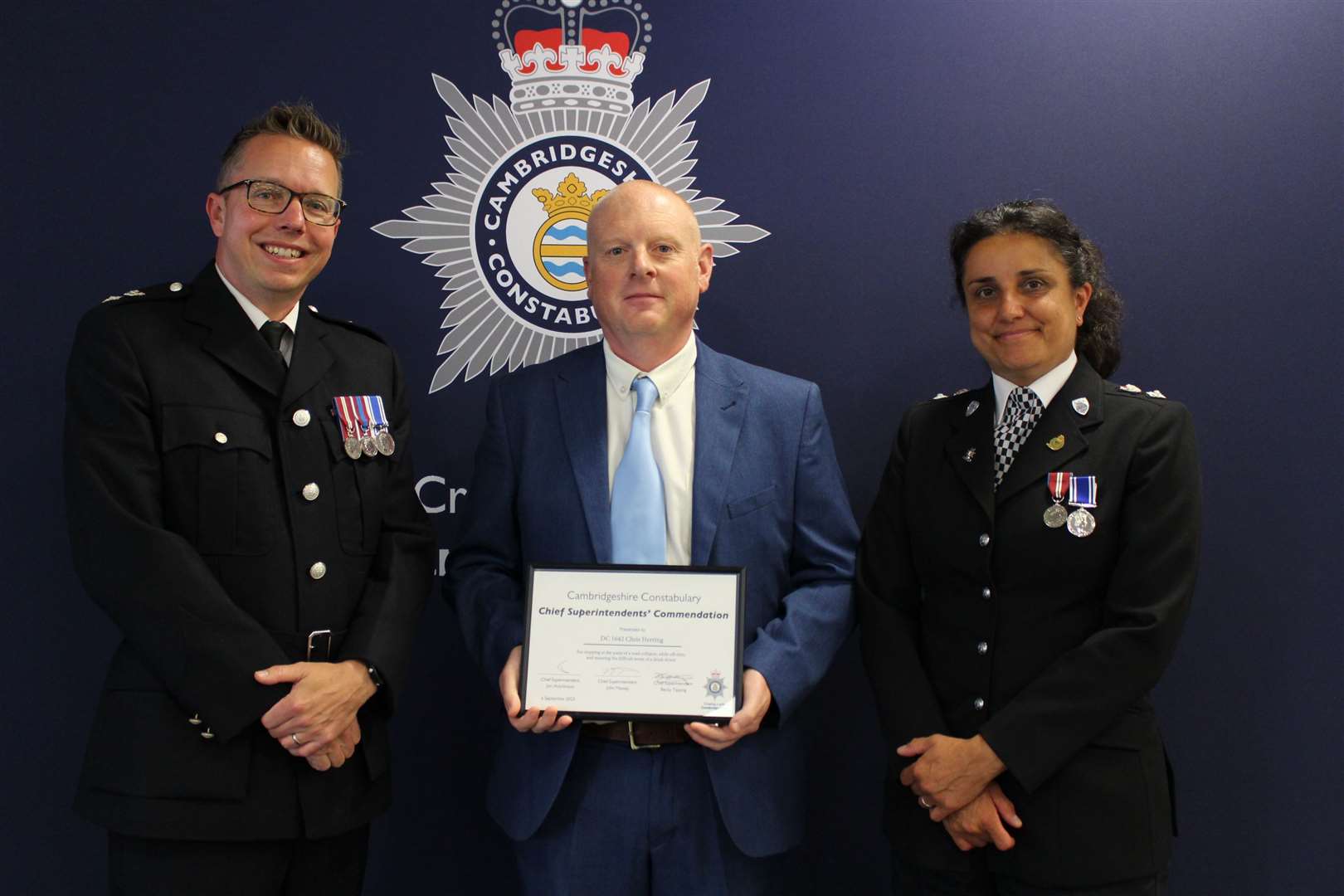 DC Chris Herring with his award.