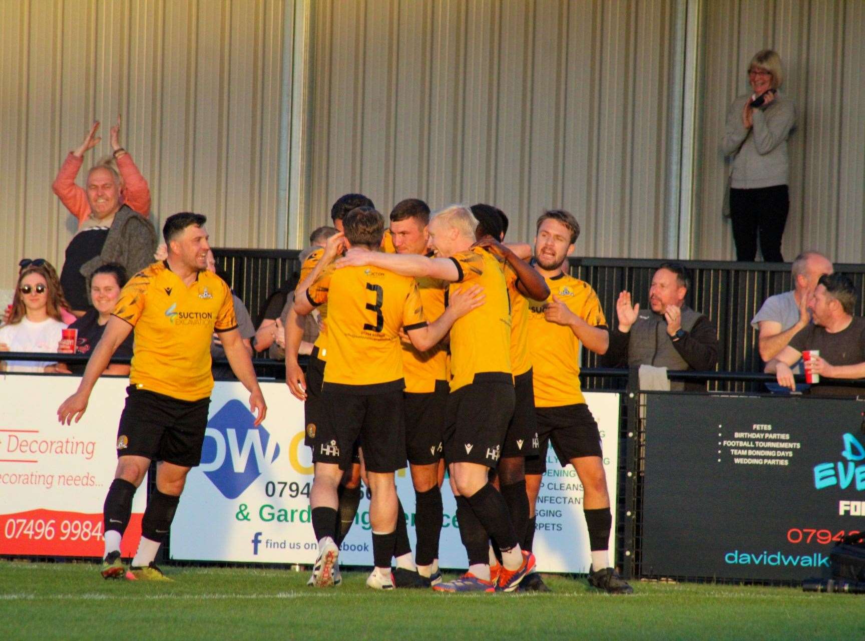March players celebrate a goal. Picture: Amber Kent