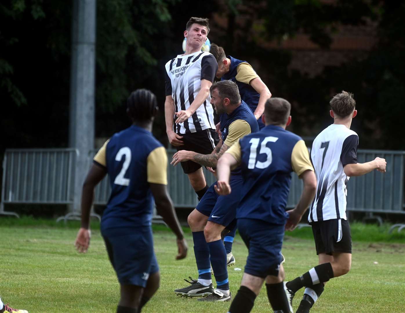 Junior football action between Long Sutton Athletic Reserves v YDP