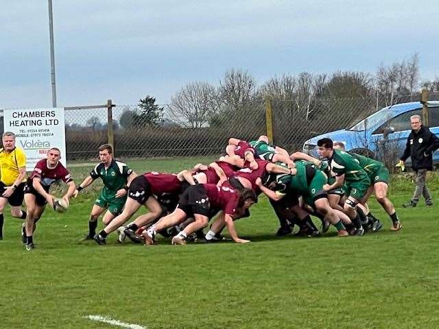 Harvey Davies feeds the ball from the set piece scrum