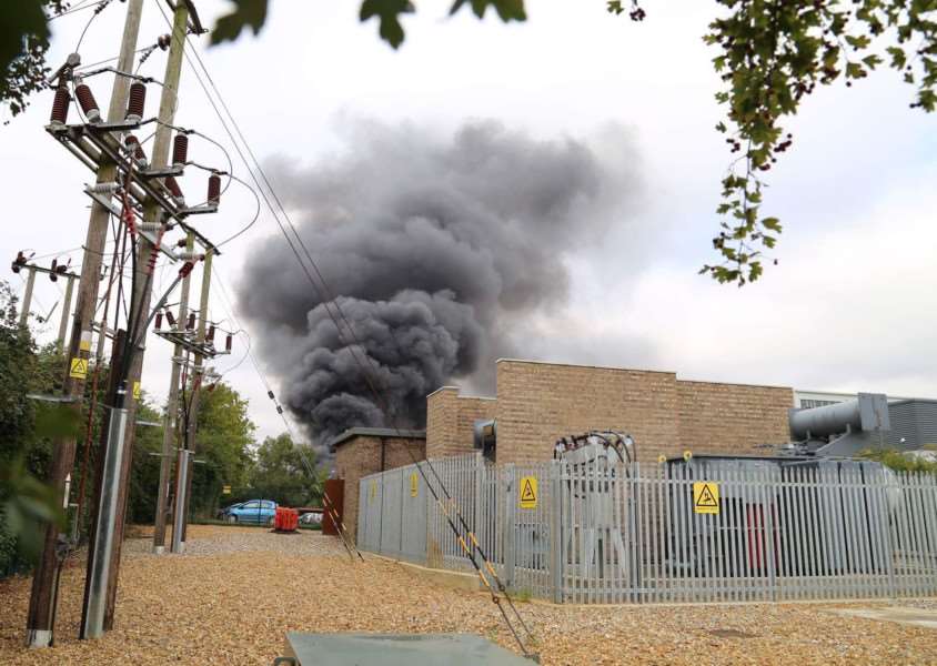 The scene of the fire in Caxton Road - Photo: Lucy Rickerby