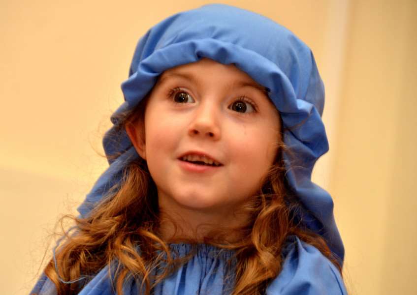 One of the youngsters in the cast of Sutton St James Primary School's nativity play. Photo (TIM WILSON): SG151216-109TW. ANL-161217-191015001