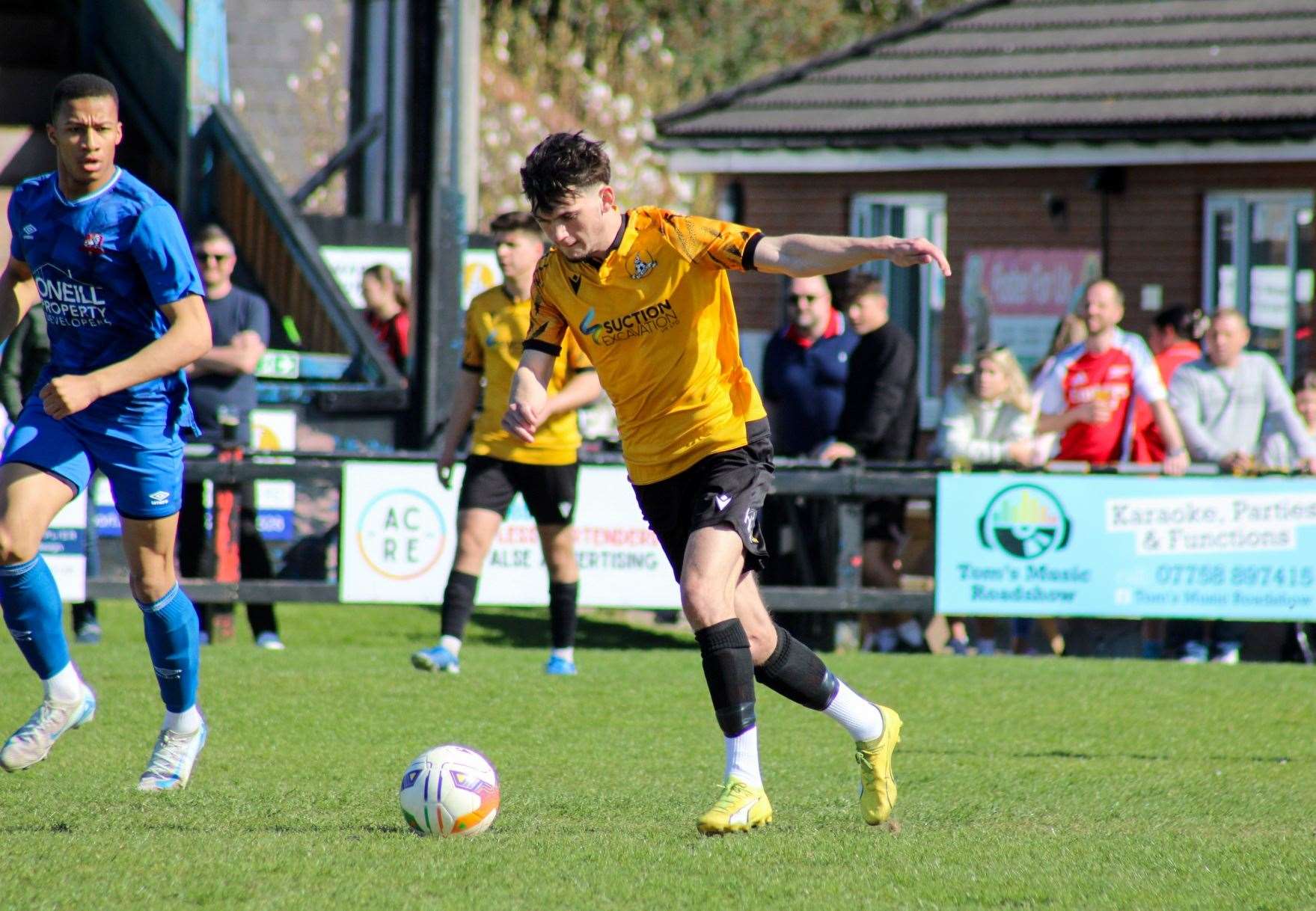 Action between March Town and Leicester Nirvana at the GER last Saturday. Picture: Amber Kent