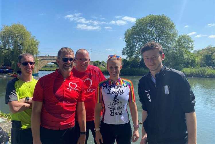 Almost £4,000 was raised for the British Heart Foundation from the charity cycle
