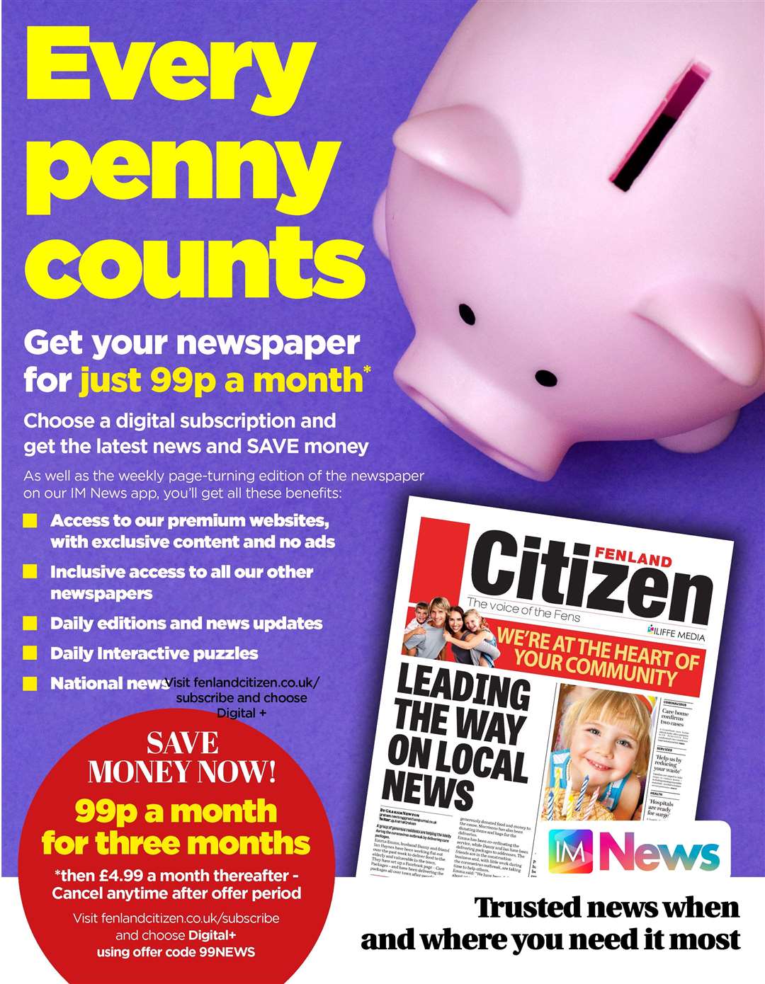 Enjoy our ad-free Premium website and digital editions of the Fenland Citizen for just 99p. (59125244)