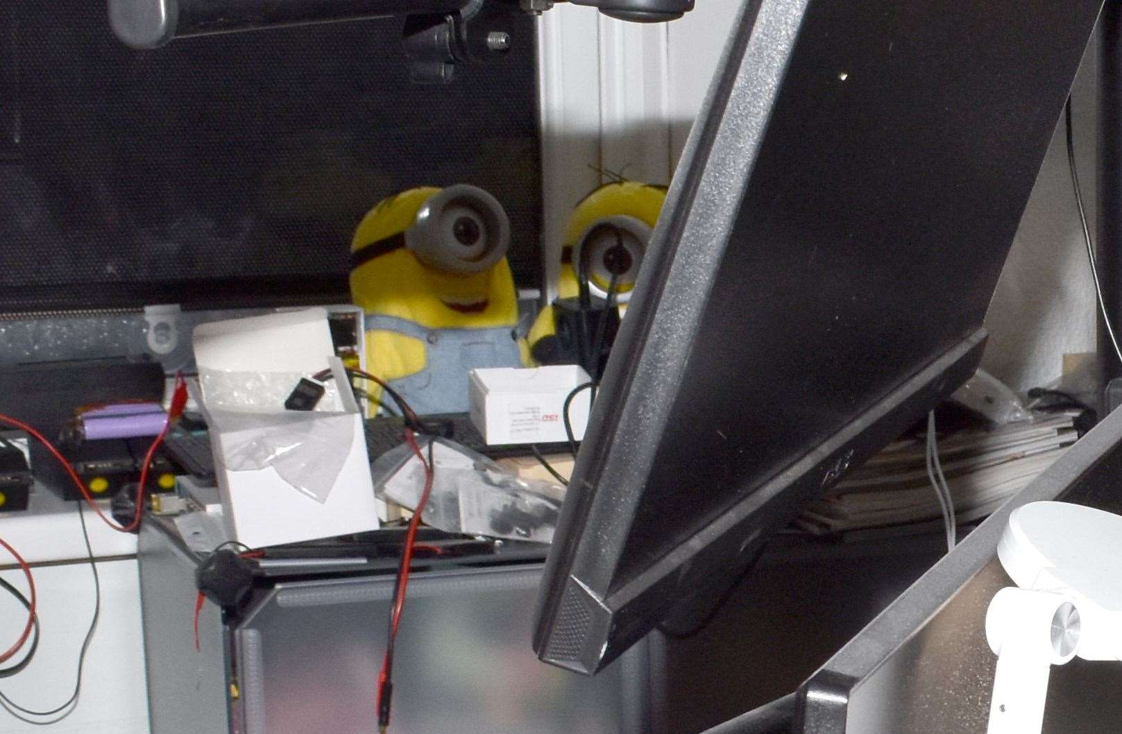 Minions soft toys were among the items found during a search of an address in Great Yarmouth, Norfolk, where police arrested spy chief Orlin Roussev in 2023 (Metropolitan Police/PA)