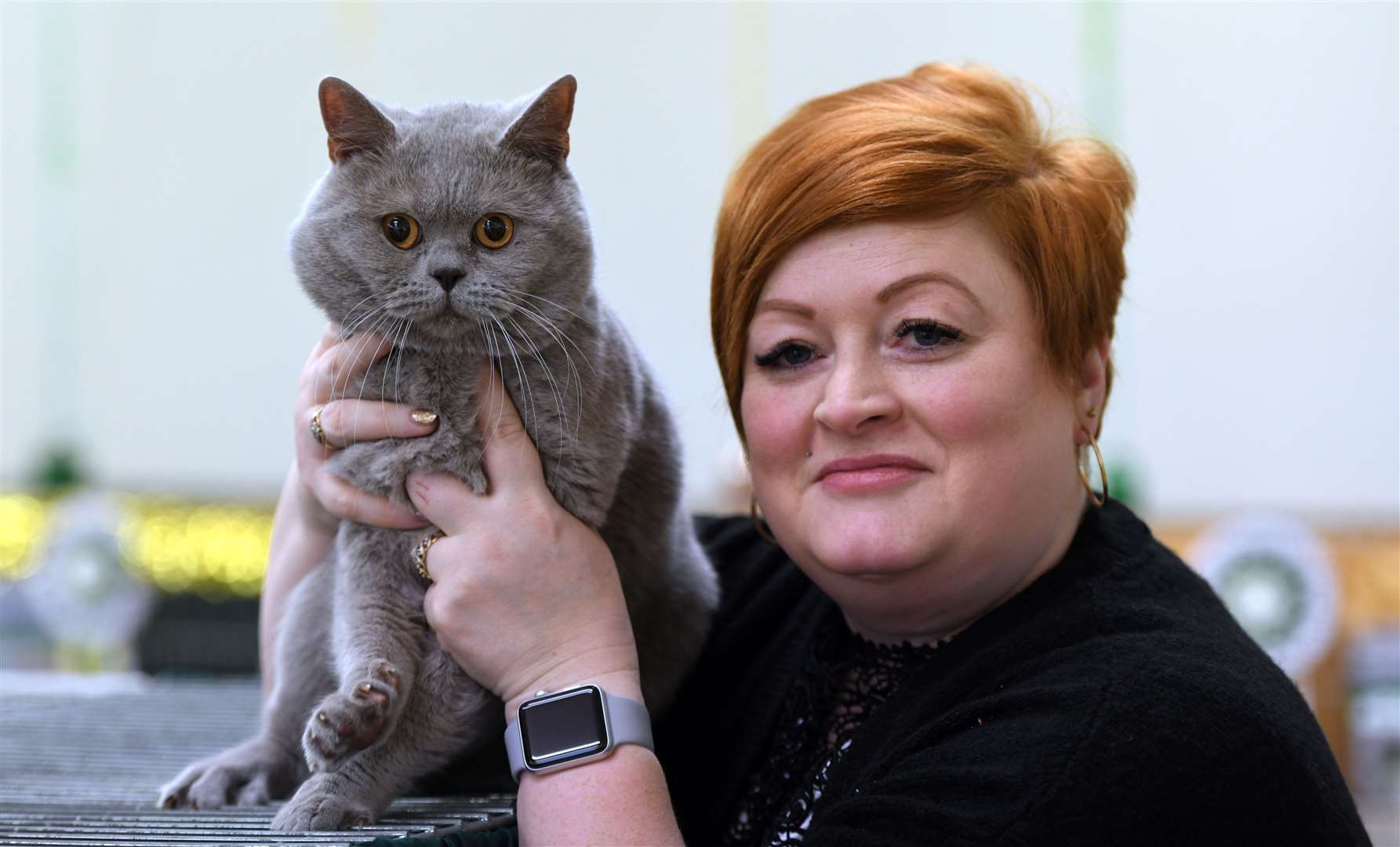 Exotic Cat Show at Tydd St Giles Community Centre..Melita Doggett with Mr Marvellous. (26567757)