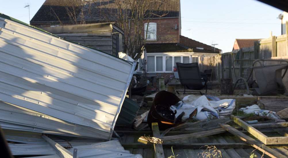 Storm damage'Elm High Rd Wisbech