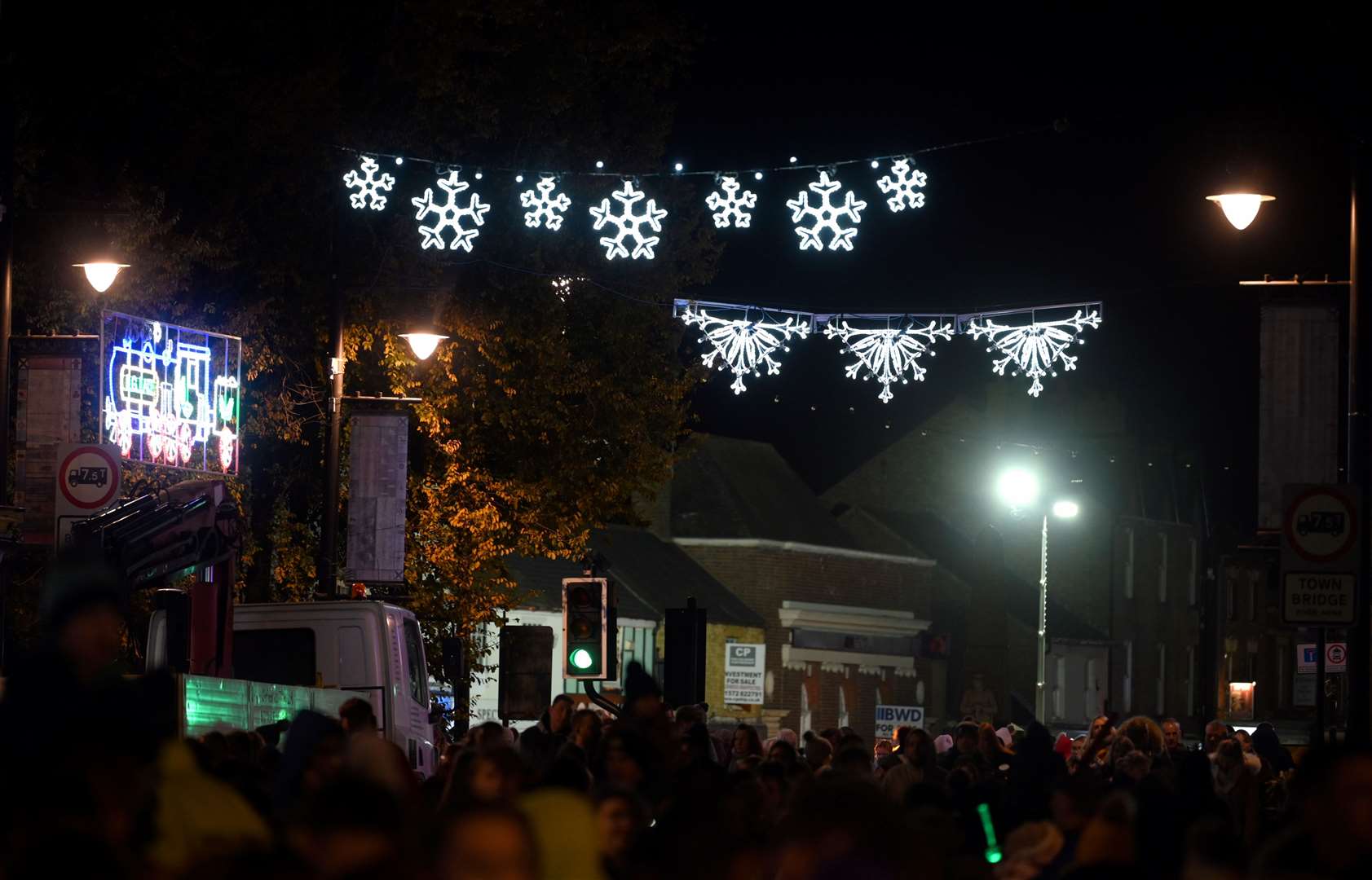 March Christmas lights switch on