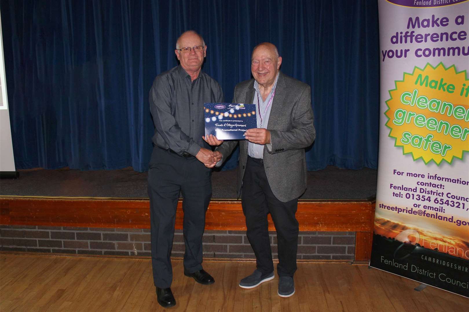Stanley Spinks, award for Best Promotional Project, on behalf of Friends of Octagon Graveyard, Wisbech