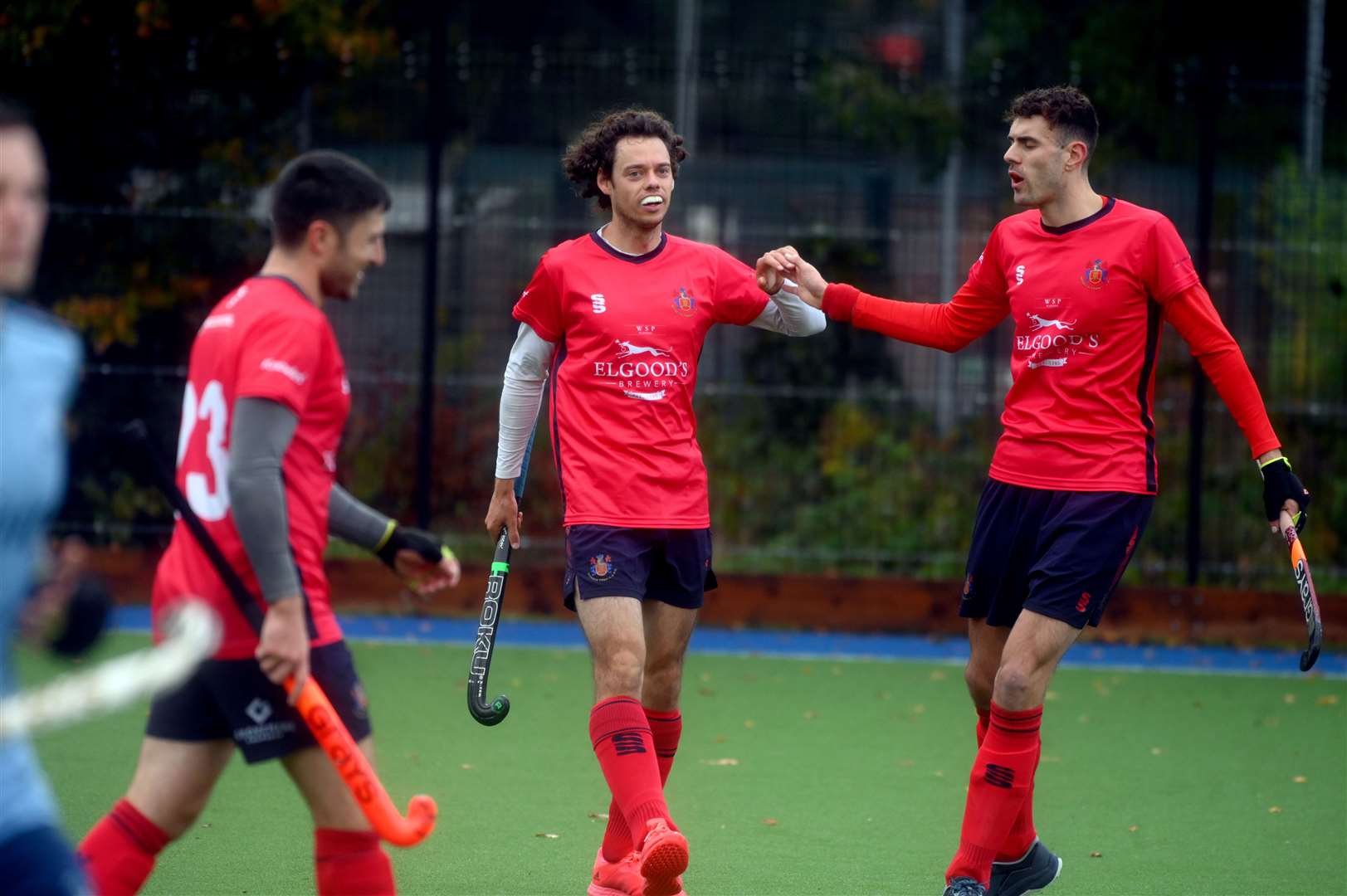 Wisbech Town v St Neots hockey action