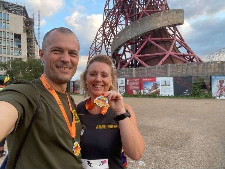 Anne-Marie and Mark Mattless took part in a race called Chase The Sun