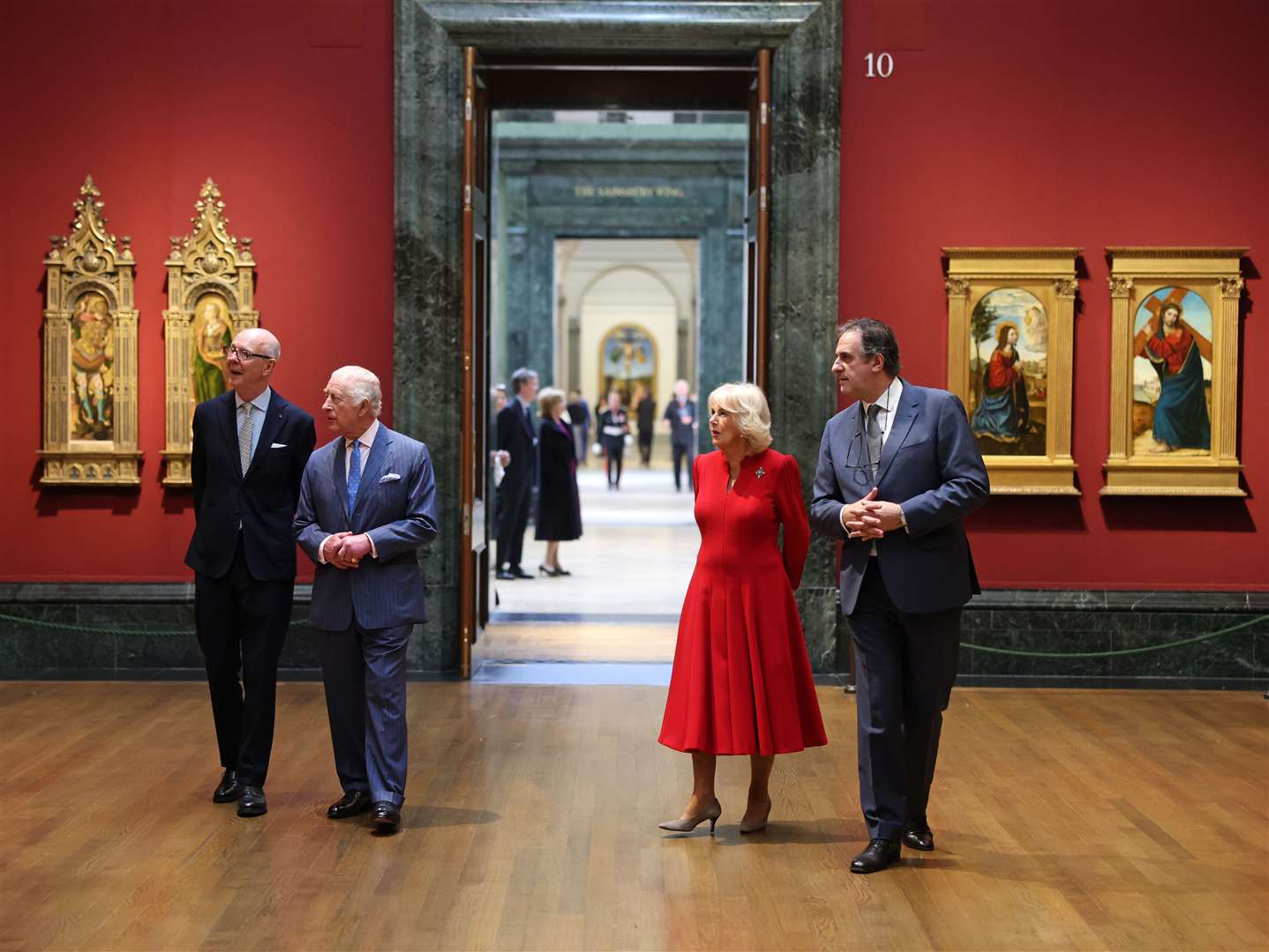 The King and Queen during their visit to the National Gallery in London (Chris Jackson/PA)