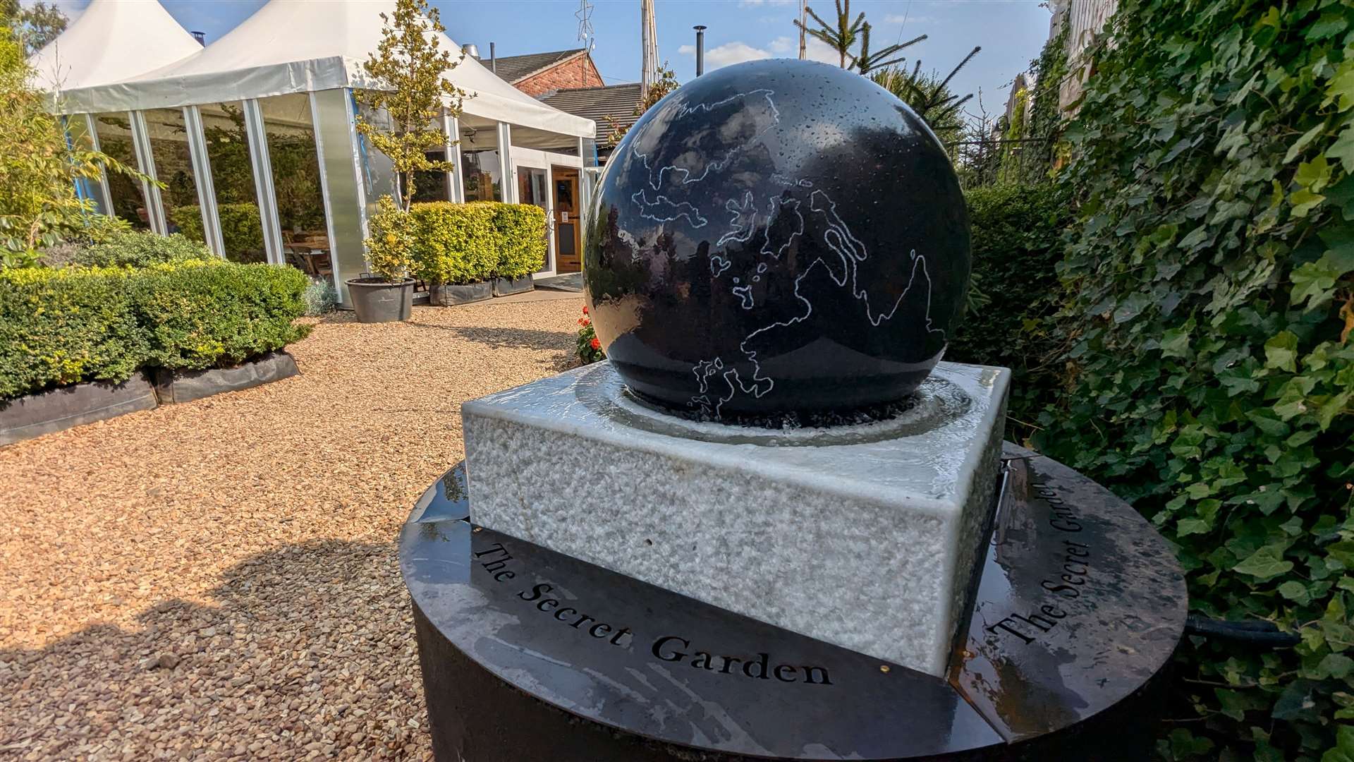 The Kugal Ball Fountain at The Secret Garden.