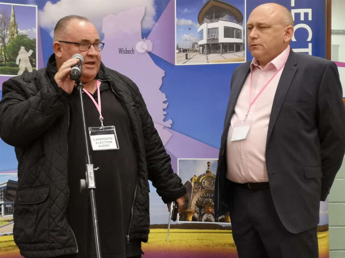 Billy Rackley (con) and left Andy Maul (ind) thank everyone who voted for them. (9589428)