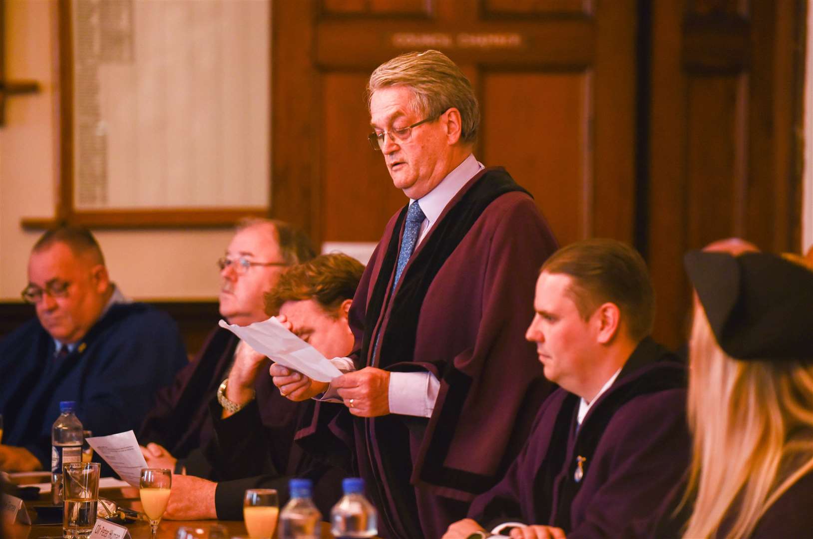 Cllr Peter Human speaking at the annual Wisbech Mayor making ceremony.. (10027752)