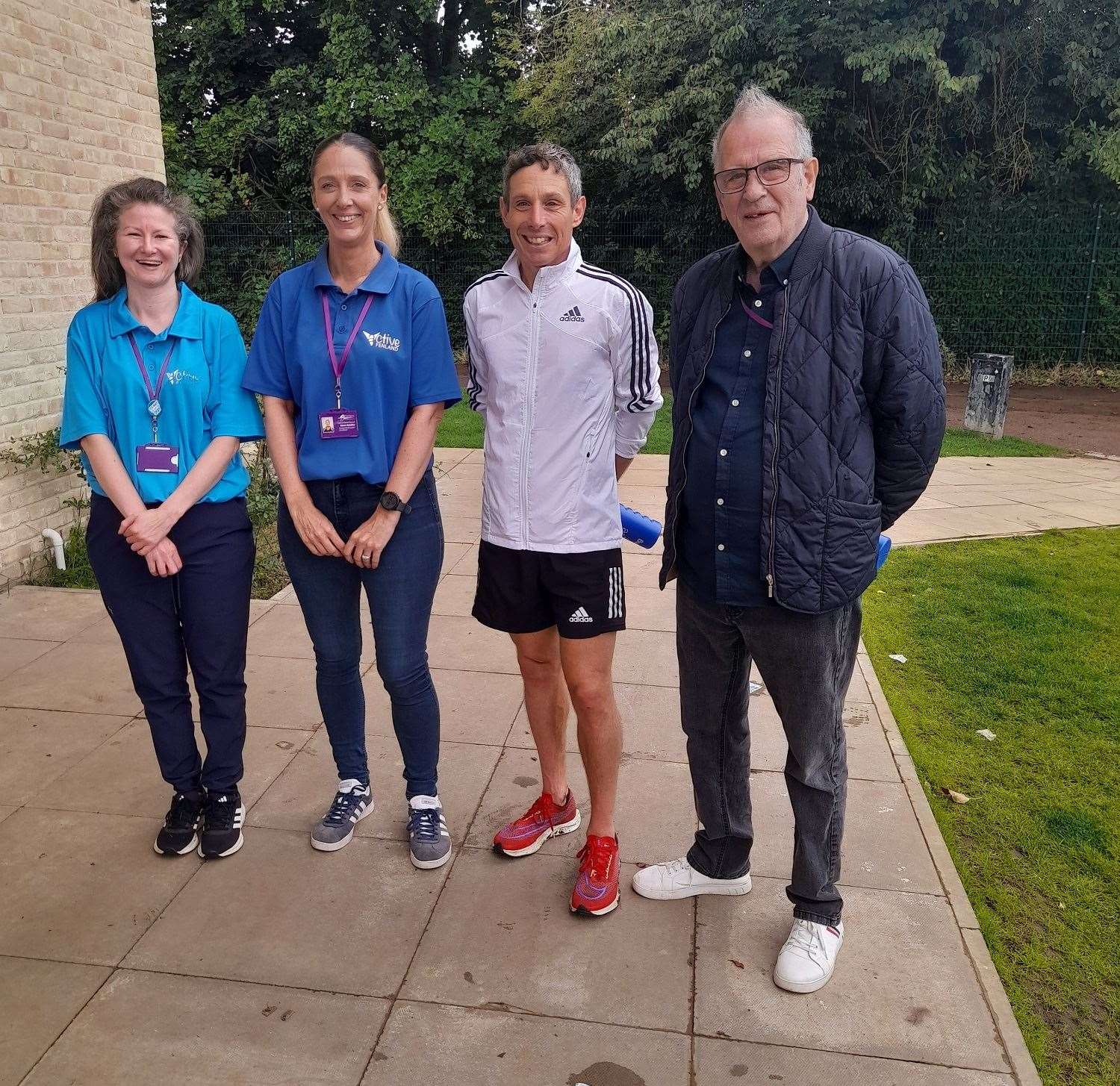 From left, Active Fenland’s Heidi Smith and Dawn Goodley, run leader Gary Bligh, Fenland District Council portfolio holder for leisure Cllr Alex Miscandlon.
